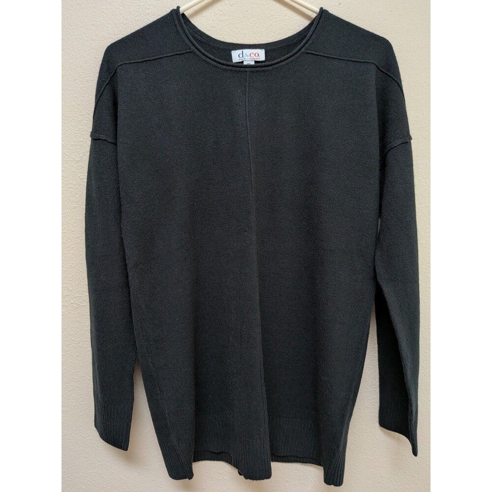 Denim & Co Black Soft Knit Sweater XS Long Sleeve